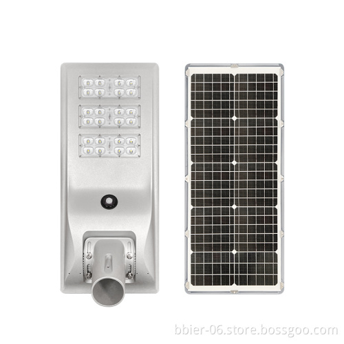 Silver Color 45W/50W LED Solar Street Light with 3 Years Warranty, CE & RoHS Certified